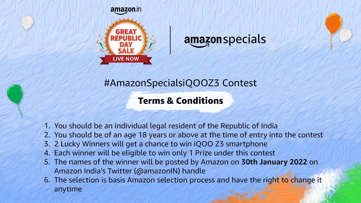 Here are the terms and conditions.