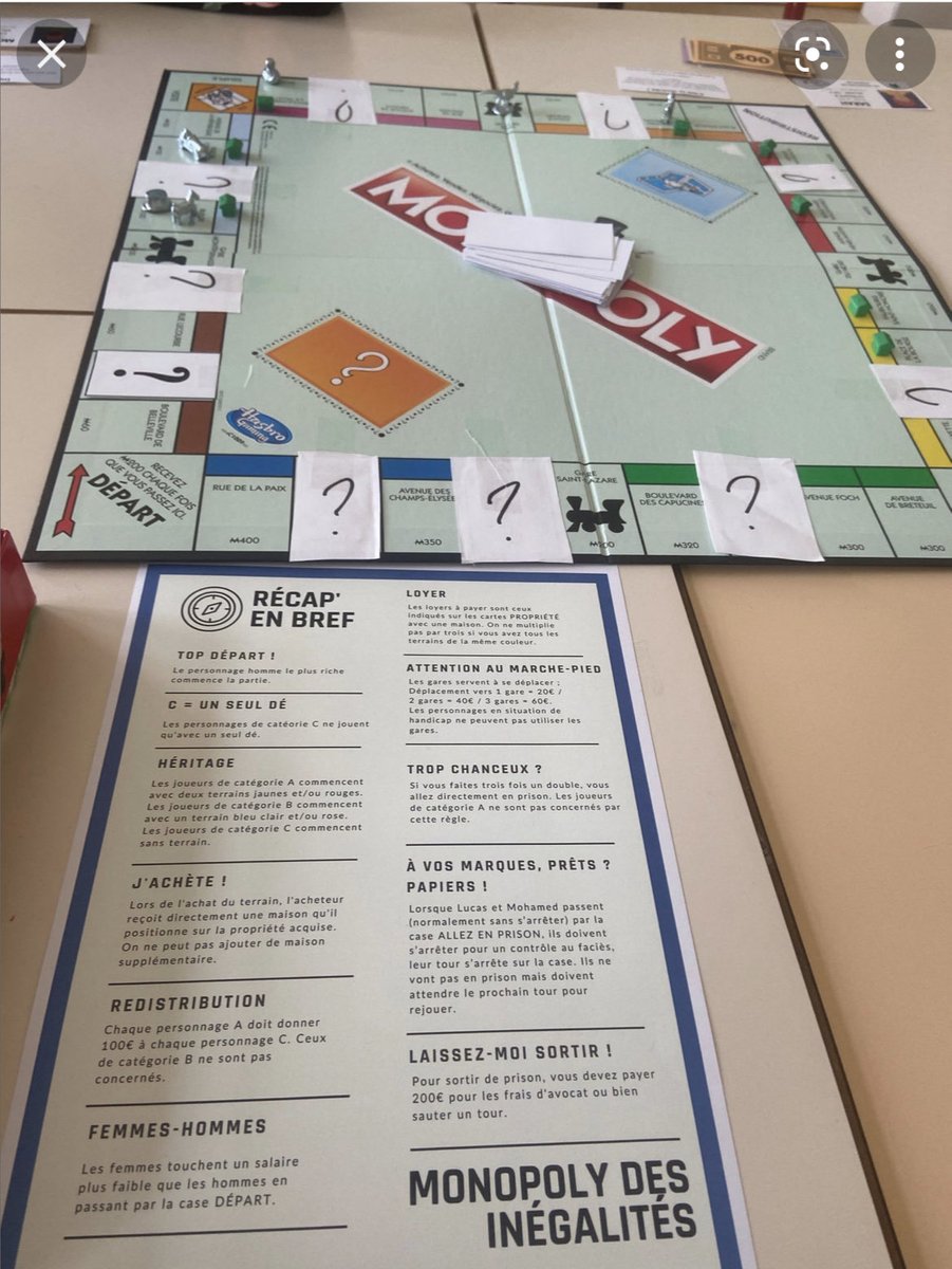 isafil's tweet image. « Mais, c’est pas juste !  »

Le cri du coeur des jeunes qu’on entend  à chaque fois, quand on les fait jouer au #Monopoly des inégalités ⭐️ 

Excellente ressource de sensibilisation  ⁦@Obs_ineg⁩ 

inegalites.fr/Nos-ateliers-p…