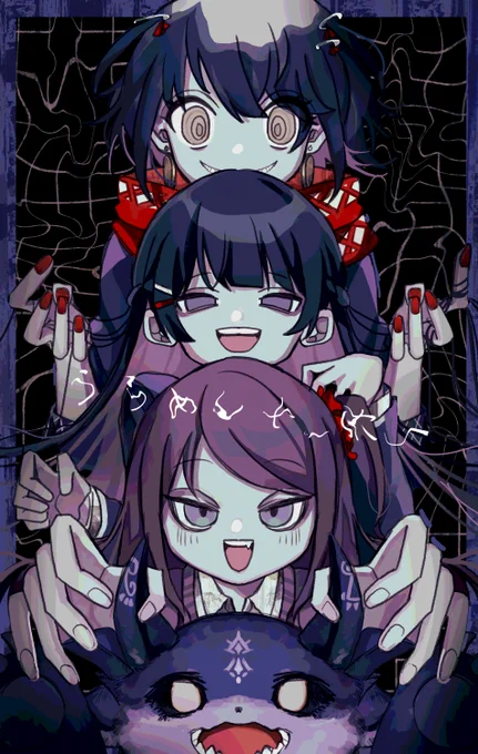 🚪👿💀🐰🧷
#にじさんじ降霊術 #みとあーと #赤羽絵葉書 #まっしろキャンバス #でびるさまにささげるえ 