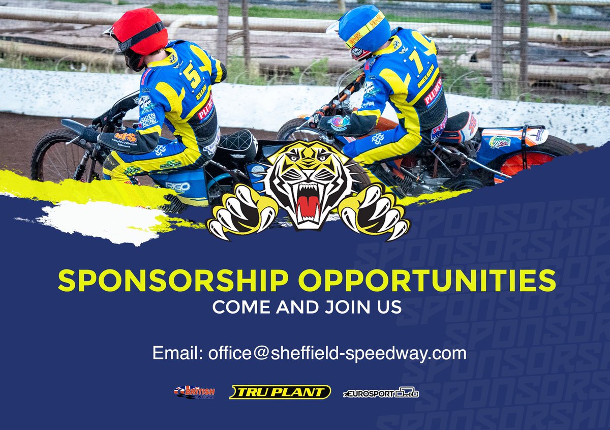 𝗖𝗢𝗠𝗘 𝗔𝗡𝗗 𝗝𝗢𝗜𝗡 𝗨𝗦! 🔵🟡

🐯 SHEFFIELD Tigers are stepping up their commercial activity ahead of their second season back in the top level of the sport.

Sponsorship details 👉 sheffield-speedway.com/_mobile/news.p…

#sheffieldissuper | #britishspeedway