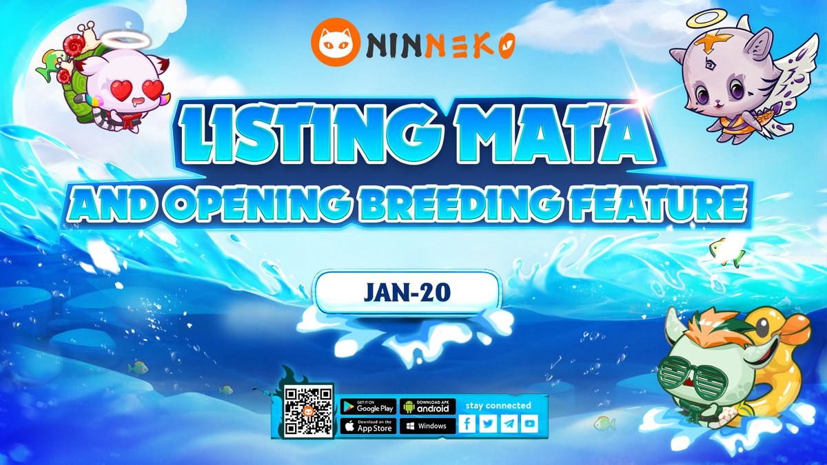 🔥ATTENTION! JAN/20 - AN IMPORTANT TIMELINE YOU SHOULD NOT MISS 🔥
👉 Listing MATA and opening Breeding feature on Marketplace will take place on the same day - January 20

The details about time, Mata price, and the breeding price will be updated in the next announcement.