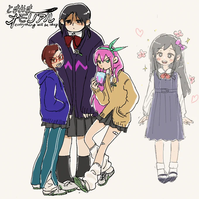 昔は仲良しだったけど今は少し距離が開いてしまったピンク髪ヘアバンドの幼馴染って点でおもりとときメモは親和性がある(暴論)って絵とオーブリー軍団の印象。 