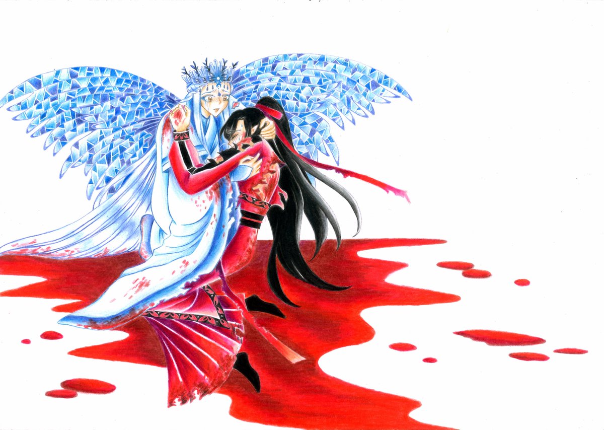_seiran's tweet photo. my art for "come feel this magic i've been feeling since i meet you" by bunnylan @babyofgusu!!!!! 

a fairyland arranged marriage fic ft. butterfly fairy wwx 🦋 and crystal fairy lwj ❄️

🔗: https://t.co/XjeJFow8Gd

#mxtxbb https://t.co/FIx1BqZWKR