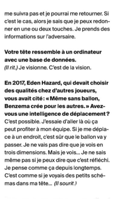 Josslebreton's tweet image. ⚽️ Karim Benzema et l’art de décrocher , de se déplacer … 

🗞 Extrait de France Football 

👇