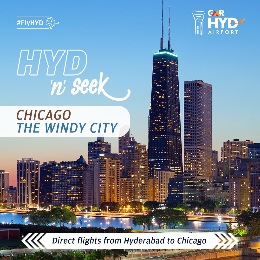 RGIAHyd's tweet photo. Experience the charming Chicago with a non-stop flight from #HYDAirport. Immerse yourself in the perfect blend of traditional and international culture. Please check travel guidelines.
#FlyHYD #HYDtoUS #America #Americandream #airindia #experiencewithhyd #HYDAirporttoChicago https://t.co/Jvu01VtpvB