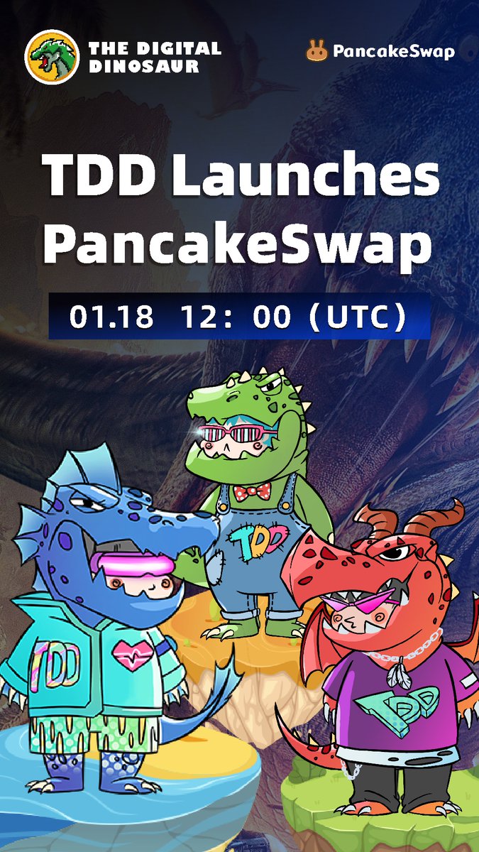 TDD_Game's tweet photo. ⏳Important countdown🎬
💥TDD will launch PancakeSwap today at 12:00 (UTC)
Together we will witness this important milestone🥳 https://t.co/VBN9tLWnSd