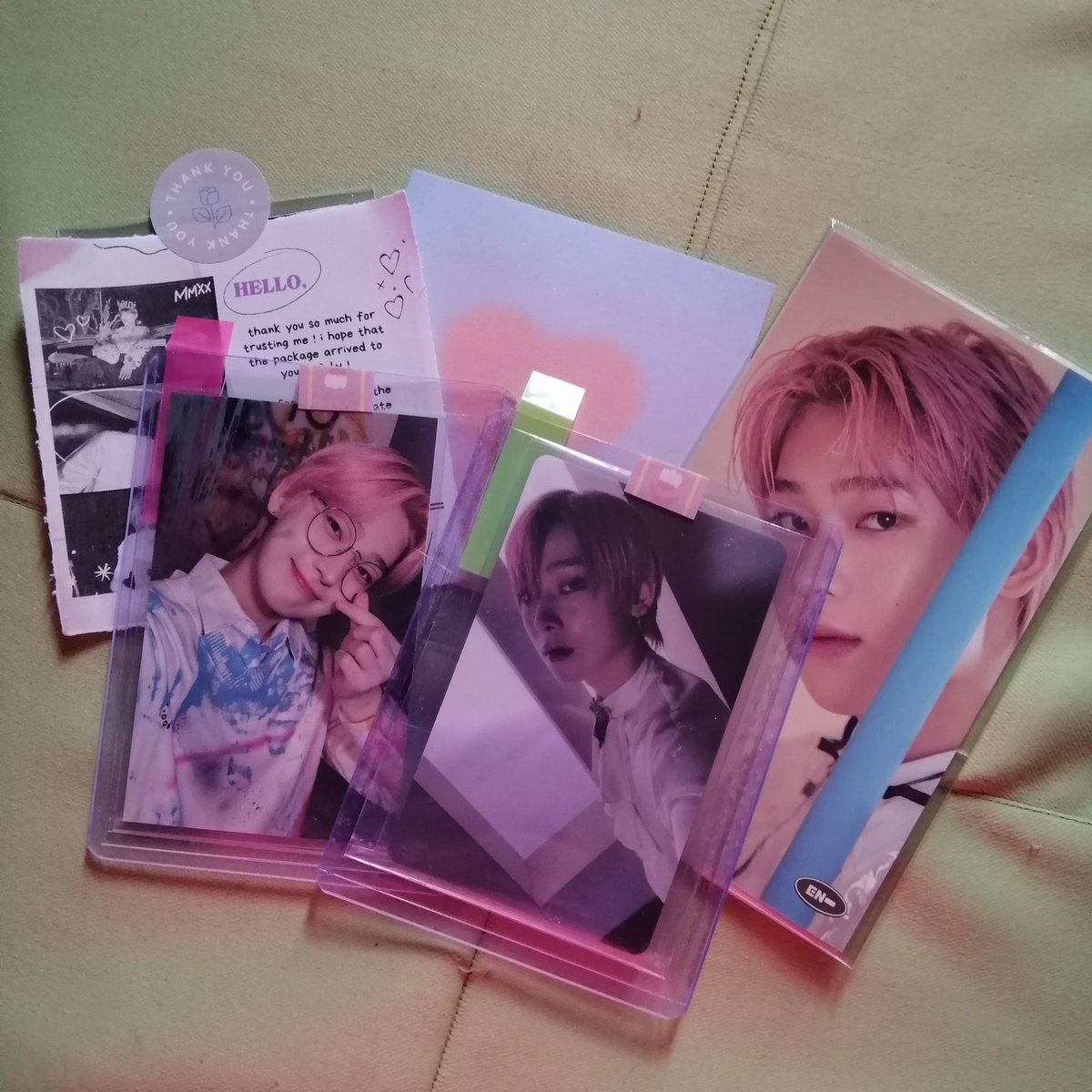 sunonucart's tweet photo. 💌 。*゚+ mail 。*゚+
✧ Thank you @YS4M0RI for the fast transaction of getting sunoo set, especially my prio sunoo enniv pc came home after searching so hard, grabe yung sparks can't let him go na •́ ‿ ,•̀ ✧
#sunonuwian • #1proofs https://t.co/9KVe9iHONJ