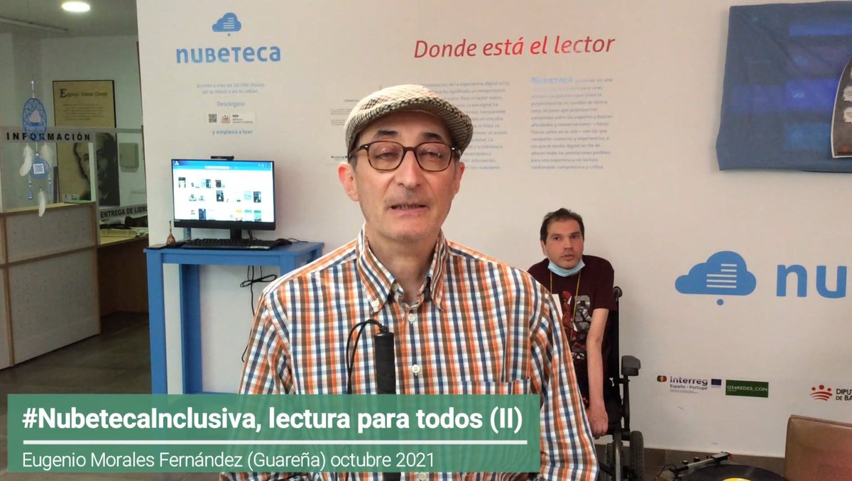 #NubetecaInclusiva: la escucha
Eugenio, lector de <a href="/biblioEugenioF/">Biblioteca Eugenio Frutos</a> #Guareña disfruta de la lectura gracias a los audiolibros del #CatálogoNubeteca
☑️Su testimonio en: bit.ly/3GFkJ5a

<a href="/DipdeBadajoz/">Diputación de Badajoz</a> #Nubeteca #Audiolibros #ODS4 #LecturaDigital <a href="/AG_Ramiro/">Abel González Ramiro</a> <a href="/1234_redes/">Proyecto 1234 Redes</a>