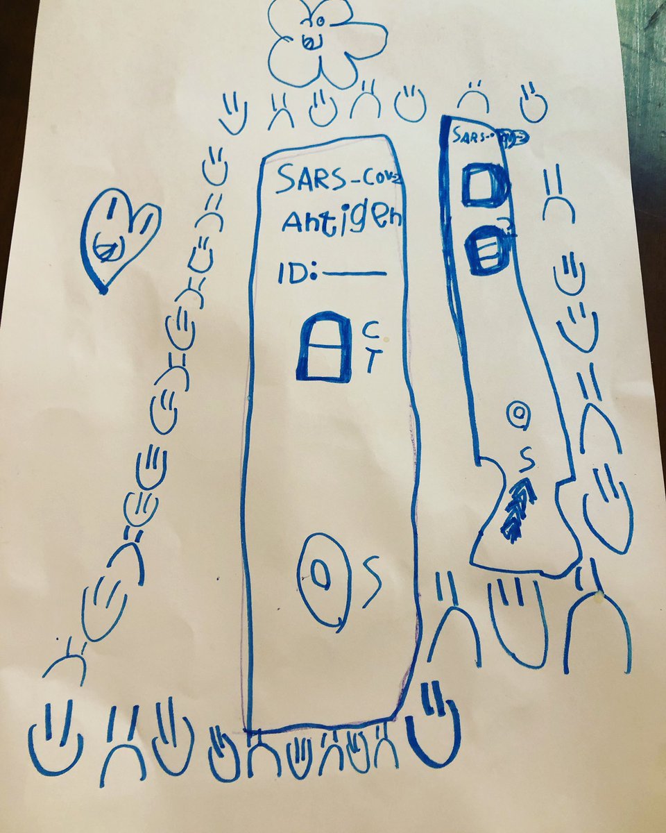 ZulaySantoss's tweet photo. Que aguda y certera es la mirada de los niños, a veces menospreciada por la superioridad vacía de los adultos.Dibujo de mi hija Carlota con 5 años. #Dibujosenpandemia #Littleart #ElReflejoDeloQueVe #SARSCoV2 #Queacabeya https://t.co/QZUYchgO1f