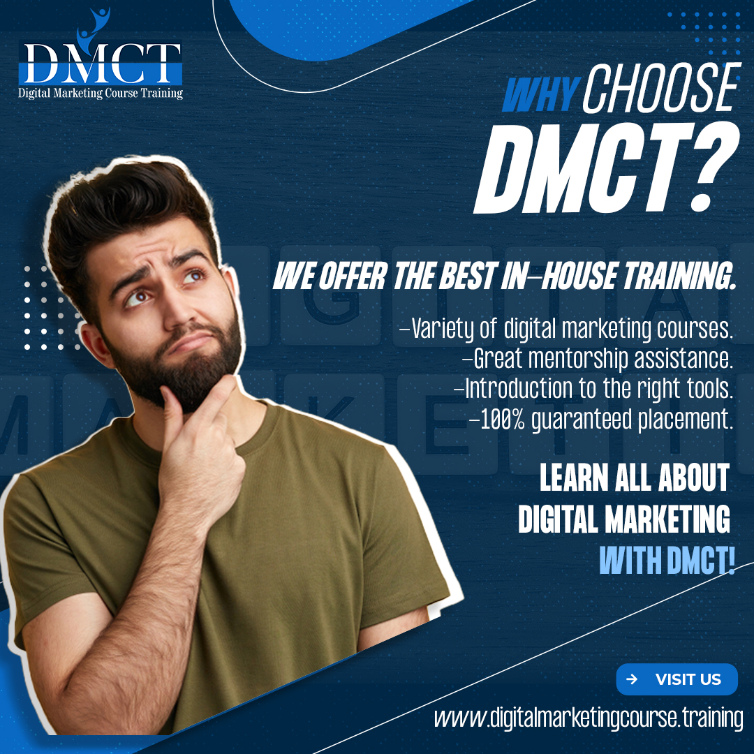 Learn all about digital marketing with DMCT!

Call us 093198 44494

join Us

More info visit us digitalmarketingcourse.training

#DMCT #Digitalmarketingcoursetraining #education #academia #career #careerpath #graphicdesigningcourse