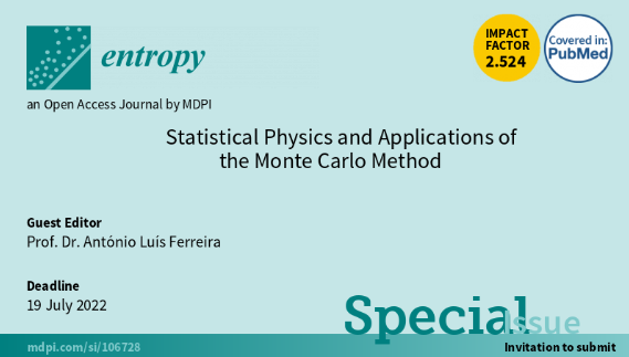 Entropy_MDPI's tweet image. New #SpecialIssue "Statistical Physics and Applications of the Monte Carlo Method", edited by Prof. Dr. António Luís Ferreira, is open for submission! mdpi.com/journal/entrop…
#MonteCarloalgorithms
#freeenergycalculations
#phasetransitions