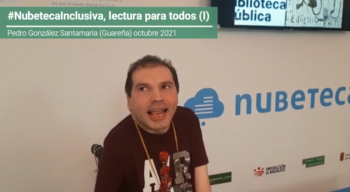 #NubetecaInclusiva: la conversación
Pedro participó en el #CollarBibliotecaHumana conversando con Eugenio, convertido en libro humano
☑️Su testimonio en: bit.ly/31X9kPa
<a href="/DipdeBadajoz/">Diputación de Badajoz</a> #Nubeteca #ODS4 #LecturaDigital <a href="/AG_Ramiro/">Abel González Ramiro</a> <a href="/1234_redes/">Proyecto 1234 Redes</a> <a href="/biblioEugenioF/">Biblioteca Eugenio Frutos</a> #CatálogoNubeteca