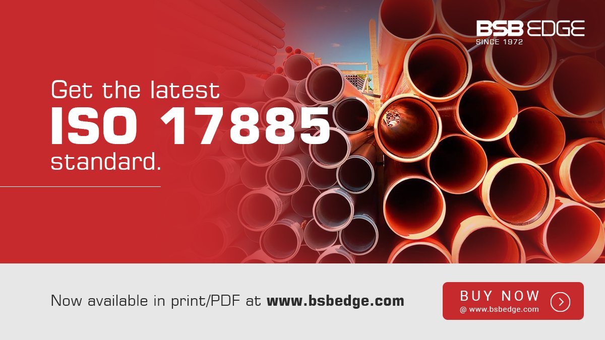 BSB_Edge's tweet image. Contributing to #SDG9, ISO 17885 specifies the requirements and test methods for mechanical fittings intended to join plastic pressure piping systems.

Read more or order at our website 👉bit.ly/3eTwGYL 

#pipefittings #pressurepipe #iso #gaspipes #bsbedge