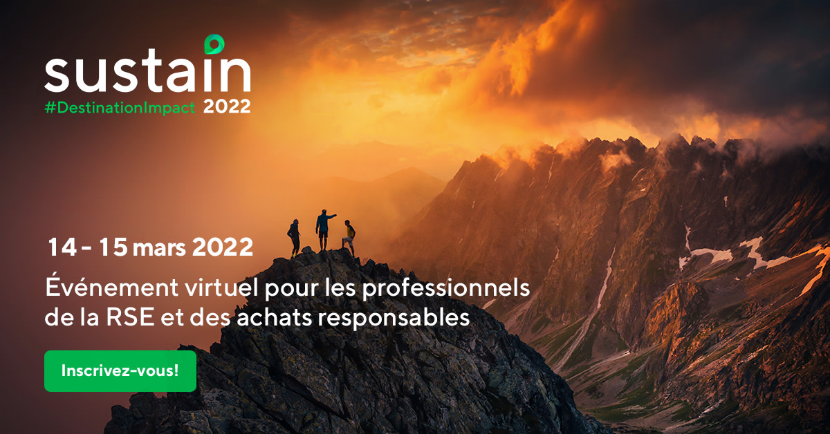 EcoVadisFR's tweet image. Le compte à rebours a commencé : plus que 8 semaines avant notre événement phare annuel #Sustain2022, dédié à #DestinationImpact. Rejoignez-nous pour découvrir les dernières tendances en #AchatsResponsables et #RSE. ecovad.is/3EX7oUo