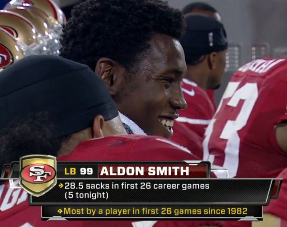 RT @dbs408: Aldon Smith was averaging over 1 sack a game https://t.co/HSq7kOEFtJ