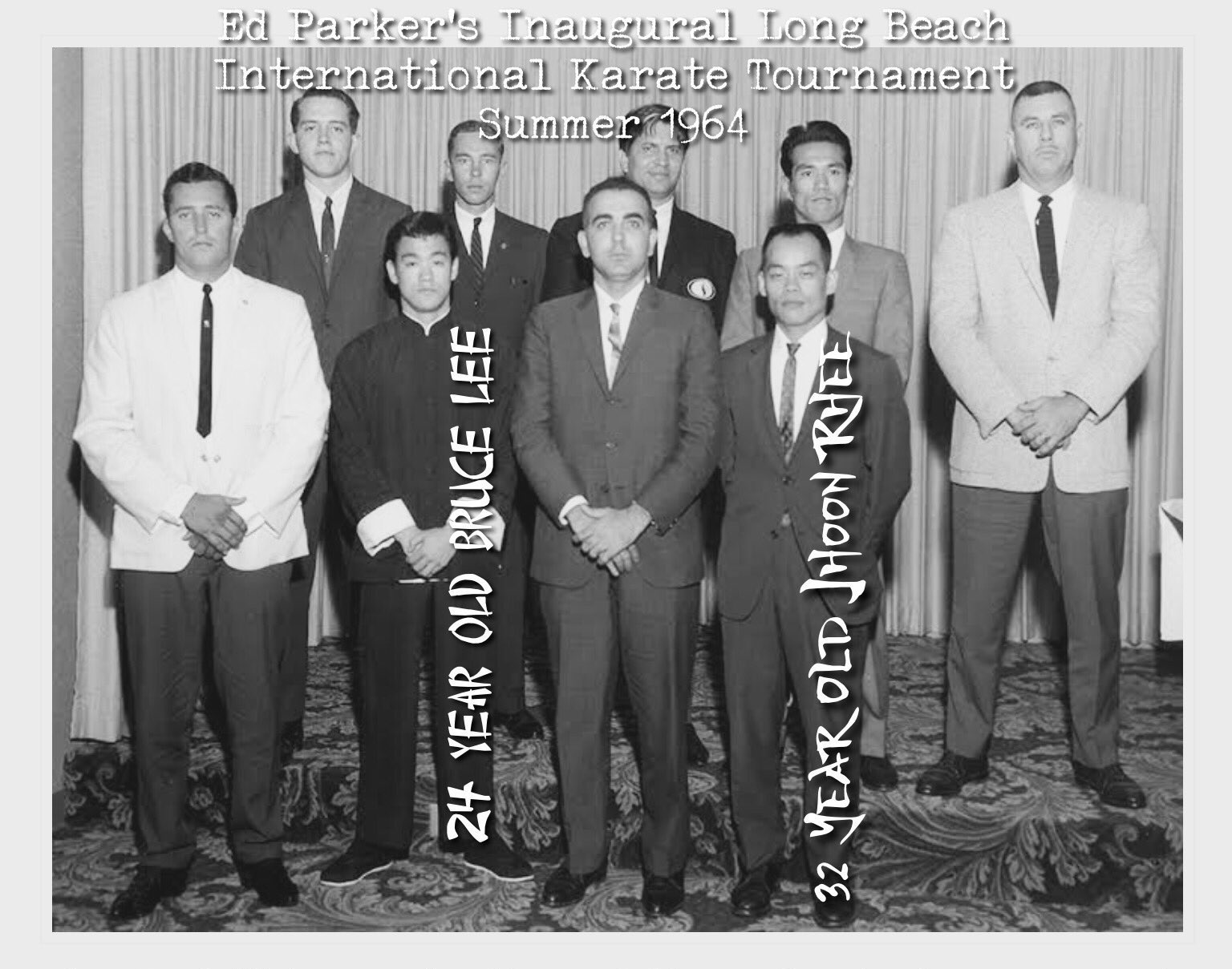 Bruce Lee The Dragon X Back in 1964 Bruce Lee was still a Young Student at The University of Washington. Pictured here Attending Ed Parker s inaugural Long Beach Karate Tournament in California