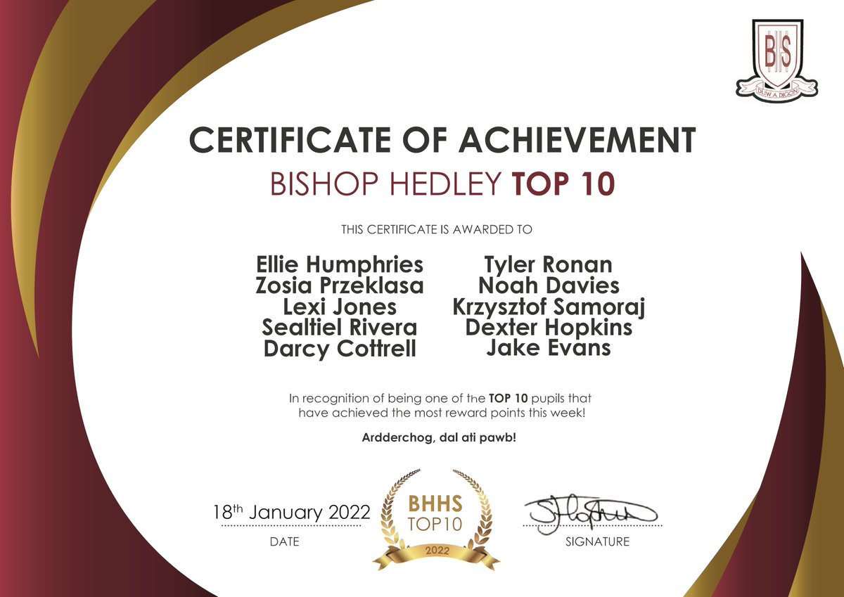 Here are our top ten positive points learners from class charts well done all!!  #hedleymatters