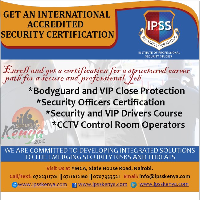 ipssken's tweet photo. Such incidences and the one for Jimmy Wanjigi should not be happening in this era. Train your employees on various security measures. Join us today. Visit our website https://t.co/tBi8hZktBj for more security courses. https://t.co/qcUyUtMHX4