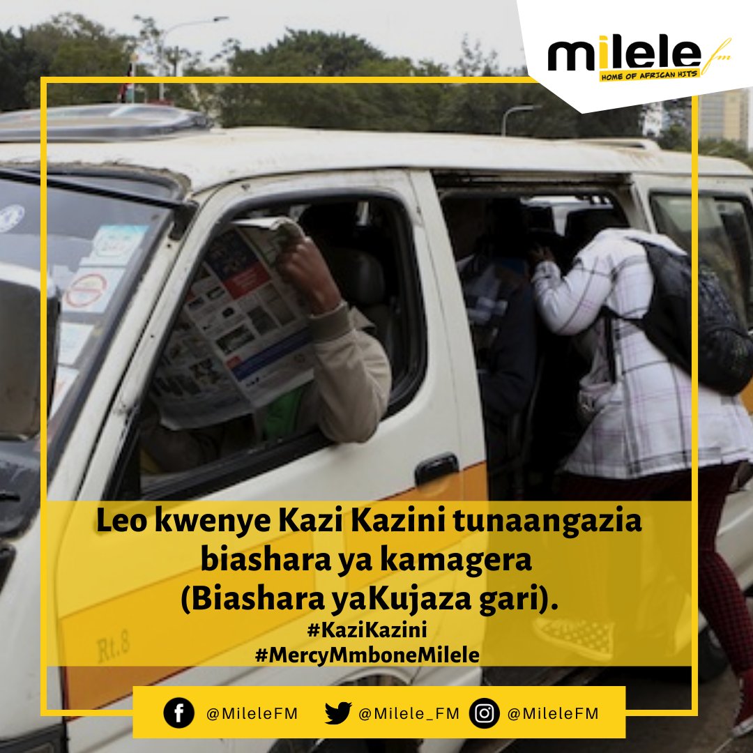 Milele_FM's tweet photo. Leo kwenye Kazi Kazini tunaangazia biashara ya kamagera 
(Biashara yaKujaza gari).
#KaziKazini 
#MercyMmboneMilele https://t.co/b2DGxczzW0