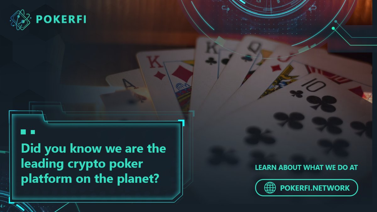 Did you know we are the leading #crypto #poker platform on the planet?

Learn about what we do at
🌐pokerfi.network

#PokerFi #PKS $PKS