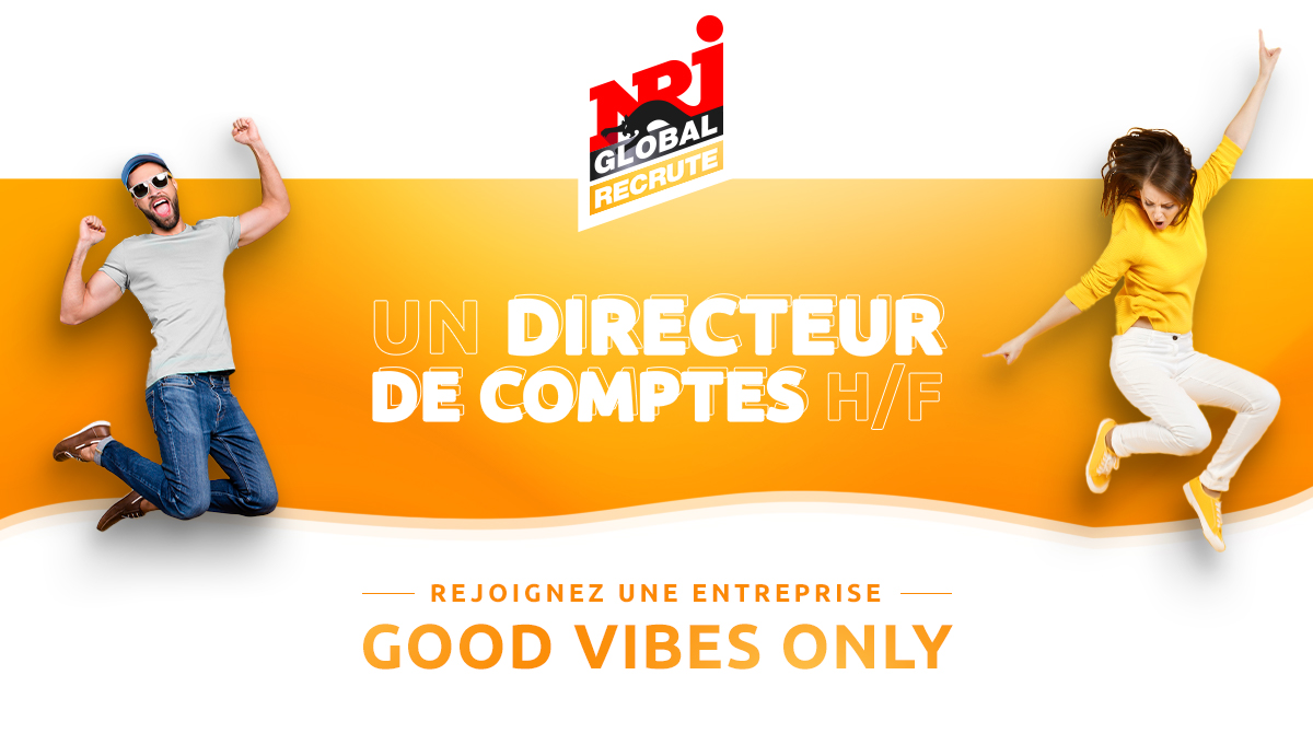 NrjGlobal's tweet photo. #NRJGlobalRecrute ⚡🤗
💼 #NRJGlobal recherche un.e Directeur.trice de Comptes 🚀
Vous avez une bonne culture média et avez déjà mis en place des dispositifs innovants ? Rejoignez-nous 👉 https://t.co/XWfq0YCvf4
#Recrutement #JobAlert #RechercheTalent #GoodVibes https://t.co/Tmu9FLldyo