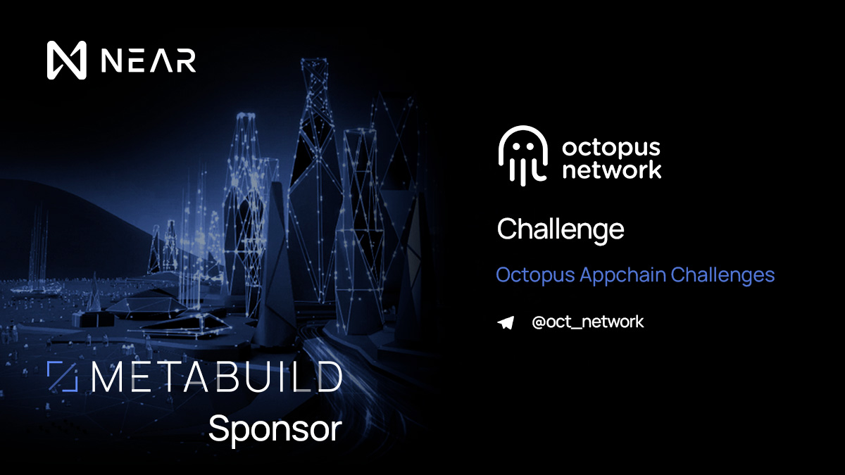 NEARProtocol's tweet image. 1/THREAD Introducing @Oct_Network, one of the sponsors for the @NEARProtocol #MetaBUILD hackathon!

Octopus Network is a multichain network for #Web3 substrate-based, application-specific blockchains, also called Appchains.

Read about their challenge and participate to win! 🔽🧵