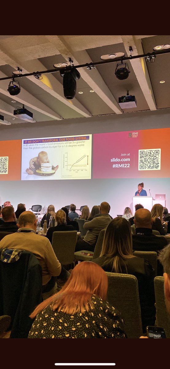EmilyBurnettPR's tweet photo. Fantastic presentation on the journey to net zero from Carolyn Ball at Compass UK and Ireland. 

“Hospitality is the Holy Grail”

#RMI22 https://t.co/OHr9cbOh30