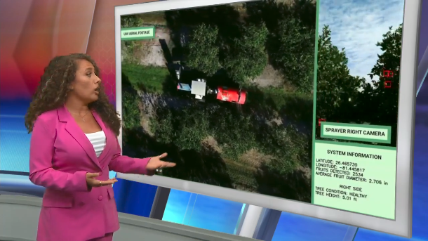 Fox 4 segment on integrating ground-based sensor (AgroSense) with cloud-based Agroview to determine tree health, tree height, precise yield count (fruit count) and fruit measurement #ai platform. #ai #AUTOMATION #sensors #MachineLearning #fruitcount

...
fox4now.com/news/local-new…