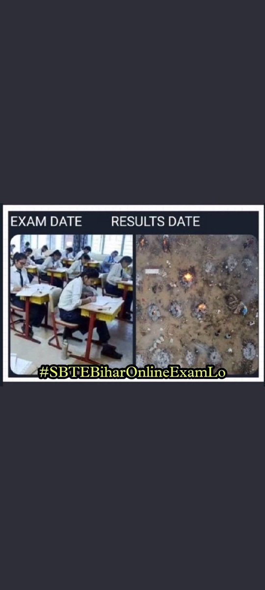 AdityaC50996871's tweet photo. #SBTEBiharOnlineExamLo 
WHEN BIHAR'S TECHNICAL EDUCATION HOSTELS ARE CLOSED, HOW WILL BIHAR'S DIPLOMA CANDIDATES BE ABLE TO GIVE EXAMINATIONS ,???

@NitishKumar 
@AICTE_INDIA 
@narendramodi 
@PMOIndia 
@CEOBihar https://t.co/fiytKqbDLJ https://t.co/CMnXrdJkXf