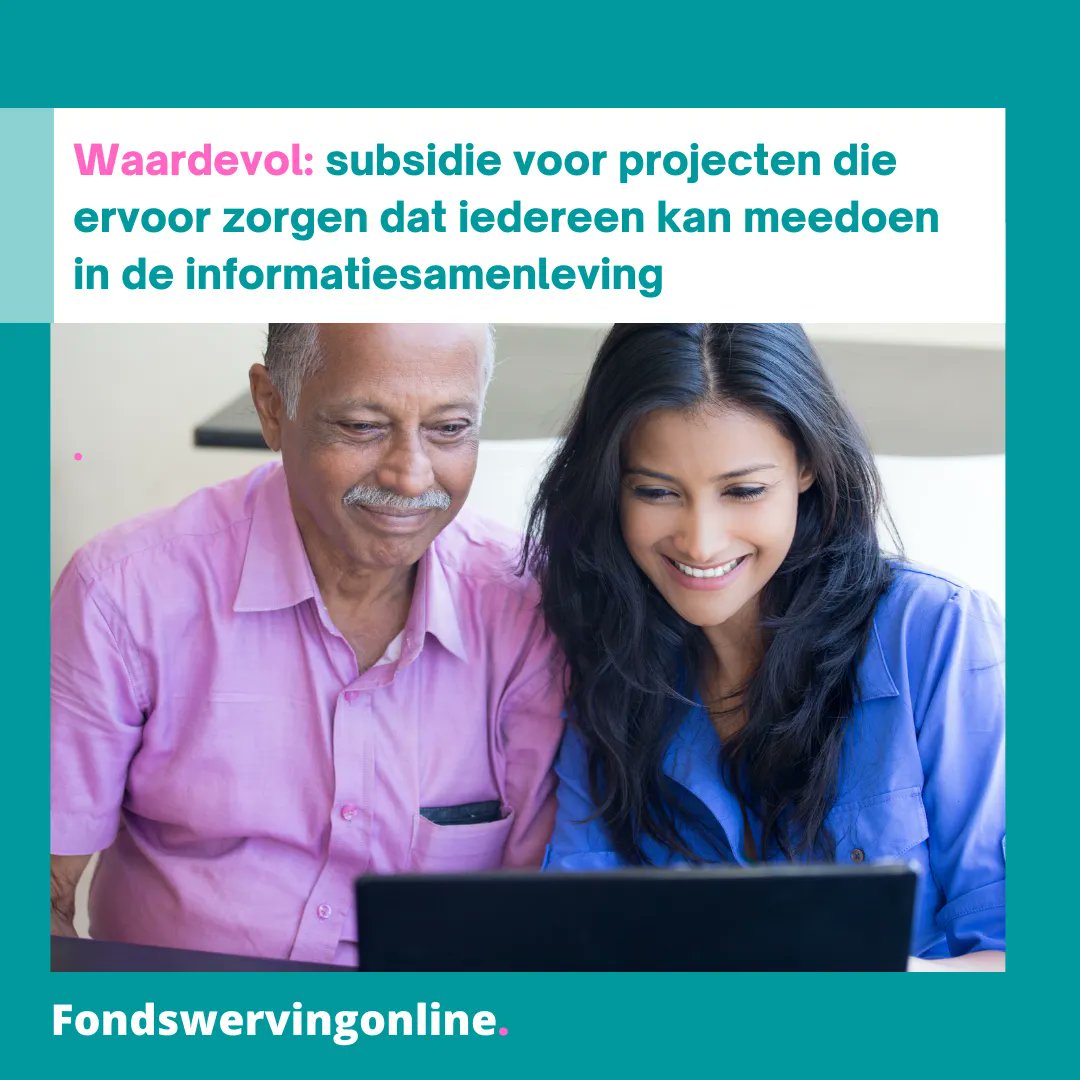 TenPages's tweet image. WAARDEVOL: SUBSIDIE VOOR PROJECTEN DIE ERVOOR ZORGEN DAT IEDEREEN KAN MEEDOEN IN DE INFORMATIESAMENLEVING 👏
Subsidie voor initiatieven en projecten die bijdragen aan het vergroten van participatie in de informatiesamenleving: buff.ly/3tyun6d #subsidie #fonds