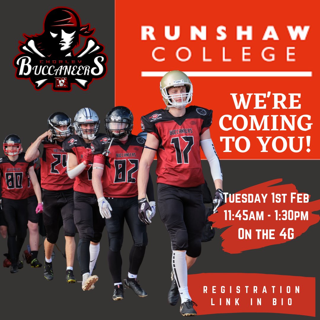 ChorleyBucs's tweet photo. Great news students of @RunshawCollege we are coming to you on Tuesday 1st Feb to hold a taster session!
Click on the link below to register your interest or visit our profile.
https://t.co/kNQPlEcS4I
#Runshaw #RunshawCollege #Chorley
Proudly sponsored by @Keysec24Ltd https://t.co/kfgjRoK76b