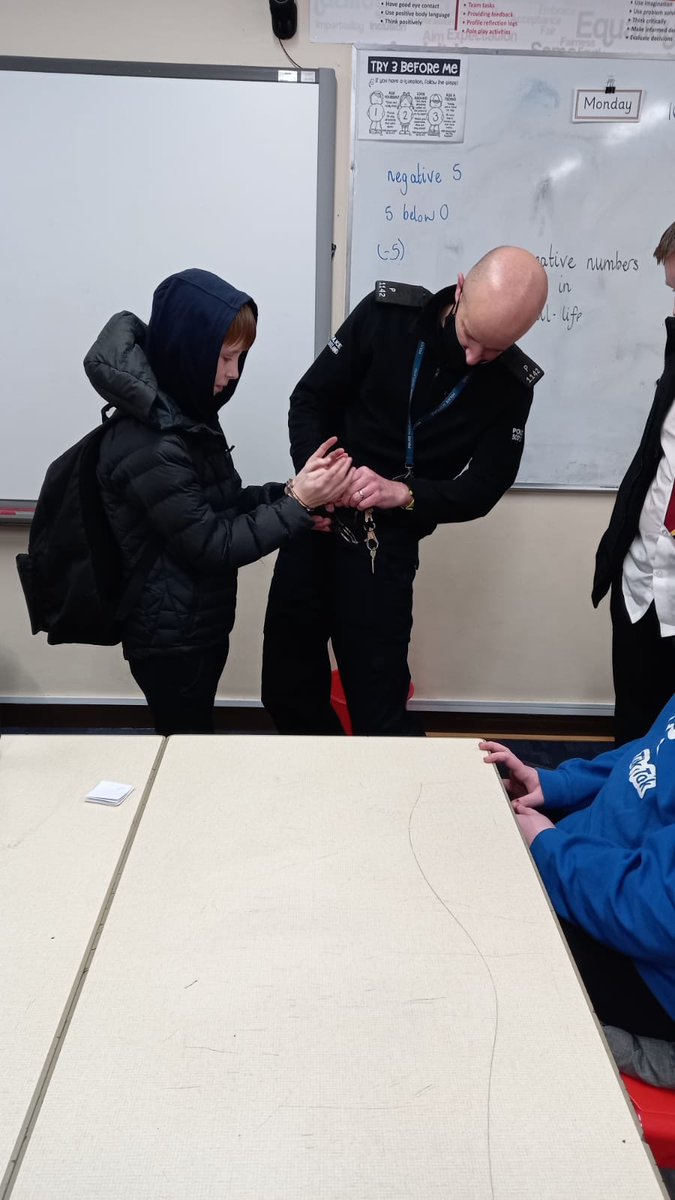 support_lhs's tweet image. 2F2 have been learning about lots of different types of police equipment with PC Barry in WAWA.