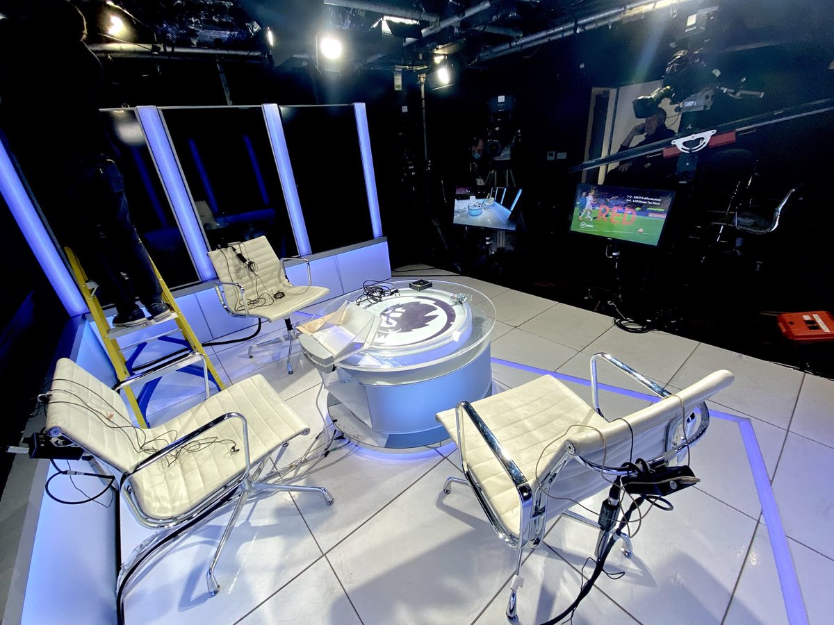 LiamAstonTech's tweet photo. Another busy week in the world of TV lighting the broadcast studios for @btsportfootball and @primevideosport. Football mad 14 year old me dreamt of days like this!⚽️ https://t.co/haj35suYKs