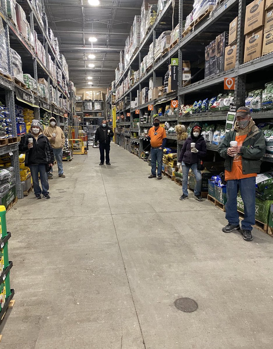 MET team &amp; Ken from Garden were surprised with Starbucks on this Chilly morning as they start getting us prepped for Spring 🌸 Thanks for all you do!