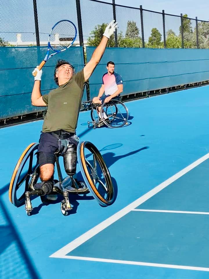 JoachimGerard's tweet photo. Melbourne Wheelchair Open : bilan positif! Défaite en QF contre le n°3 mondial après une belle bataille en 3 sets et surtout un nouveau titre en double avec @HoudetStephane  🏆🏆 Maintenant, back to work pour l’🅰️🅾️🦘💪 #double #wheelchair #tennis #joachimgerard #back #victory https://t.co/MacDxqLp8q