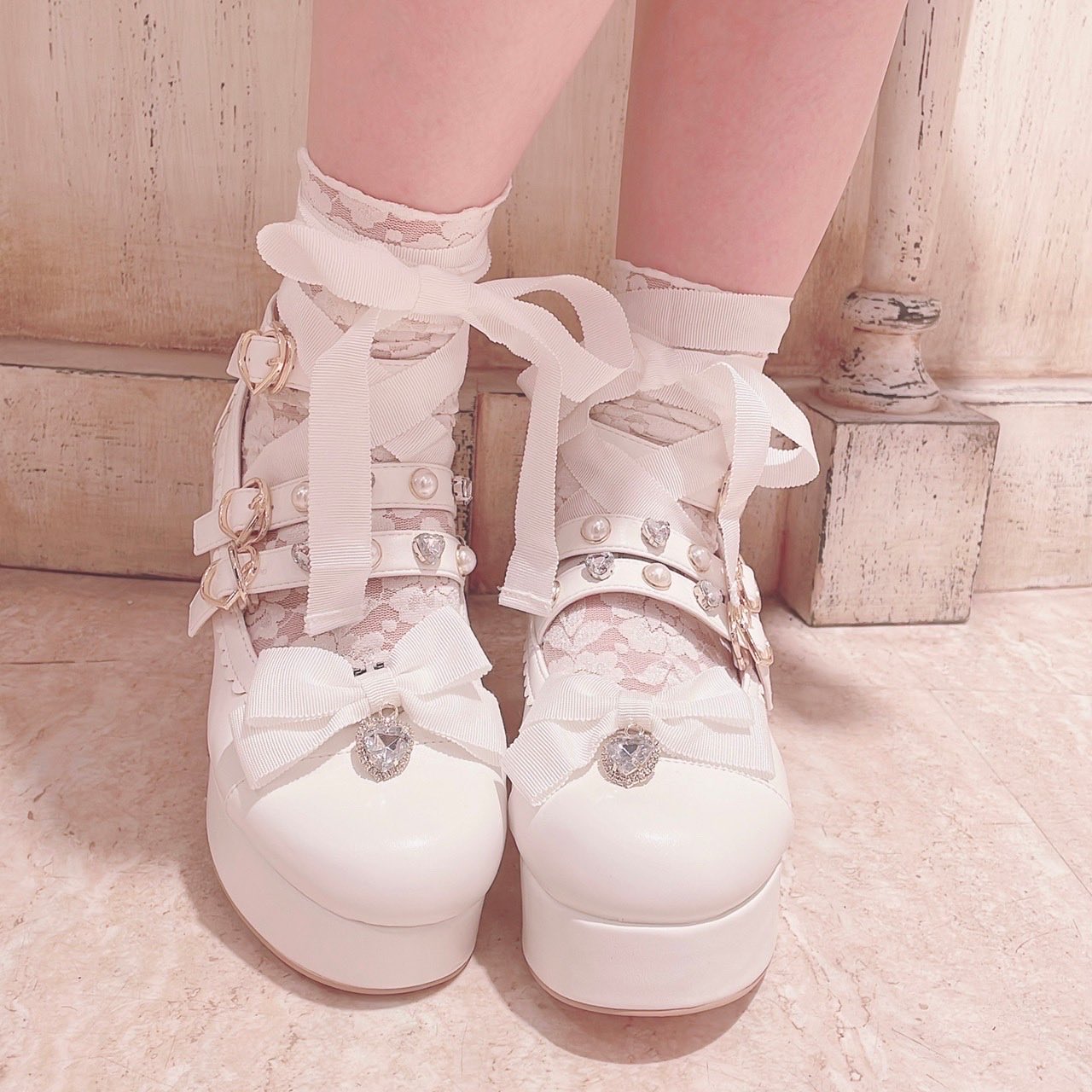 LIZLISA トゥシューズライクフリルリボンパンプス トゥシューズライクフリルリボンパンプス ｜ LIZ LISA（リズリサ