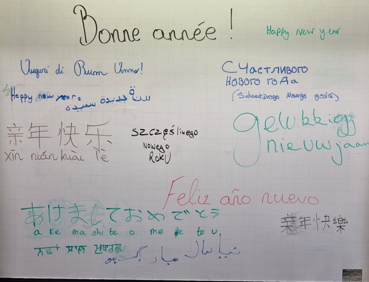 ModDCHS's tweet image. Happy new year from Drummond's language club.