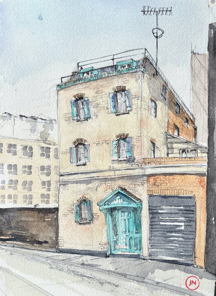 The Cottage, 3 Hayne Street EC1, sketched yesterday.

<a href="/MrTimDunn/">Tim Dunn</a> 
#sketch #sketchbook #sketching
#urbansketch
<a href="/urbansketchers/">urbansketchers</a> 
@urbansketcherslondon #urbansketcherslondon
@archespapers #archespaper #archesaquarelle
<a href="/jacksons_art/">Jackson's Art</a>

More pictures and maps: janesketching.com/2022/01/18/the…