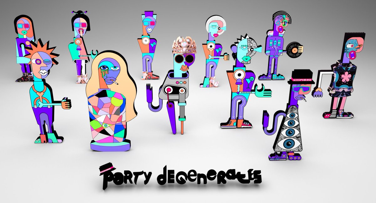_NFT_degen_'s tweet photo. Grow together with the projects and communities you love. Take responsibility, enlarge your skillset if necessary and build alongside with the founders, in case of @PartyDegens: @seedphrase, @AleksKay_ and @TheShadyShark_. Personal and community growth is inevitable thenπ±. https://t.co/Vpa7OH3u3k