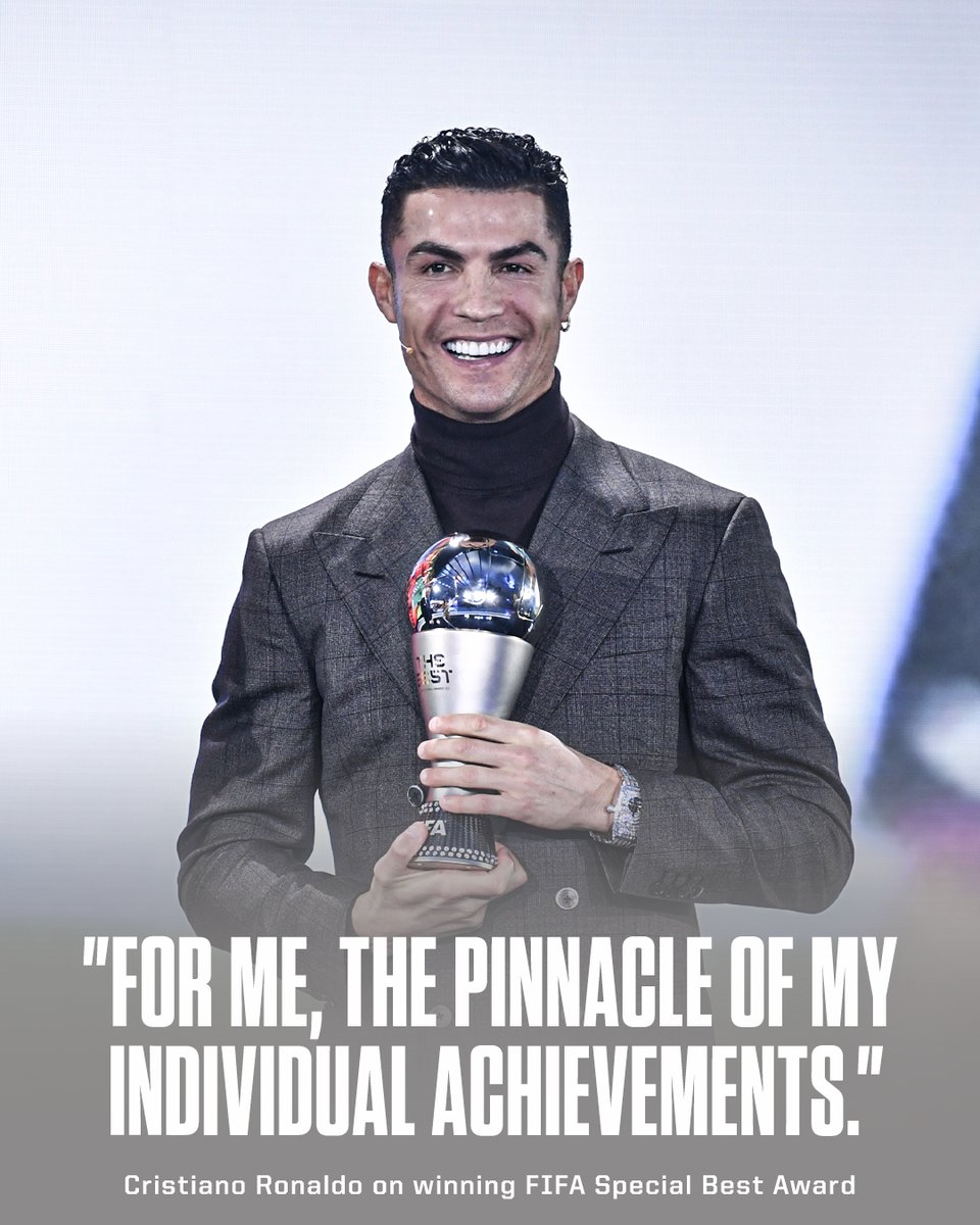 ESPNFC's tweet photo. Ronaldo on his latest FIFA award 🗣 https://t.co/V2jZBOCXVe
