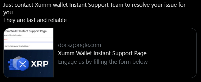 BankXRP's tweet photo. Warning #XRP and XUMM The Below image is a Scam trying to Trick you into send the criminals your private keys to steal your crypto. No company would ever ask for you private keys. ⚠️@XummWallet @digitalassetbuy @WietseWind https://t.co/xtqYZC7I3W