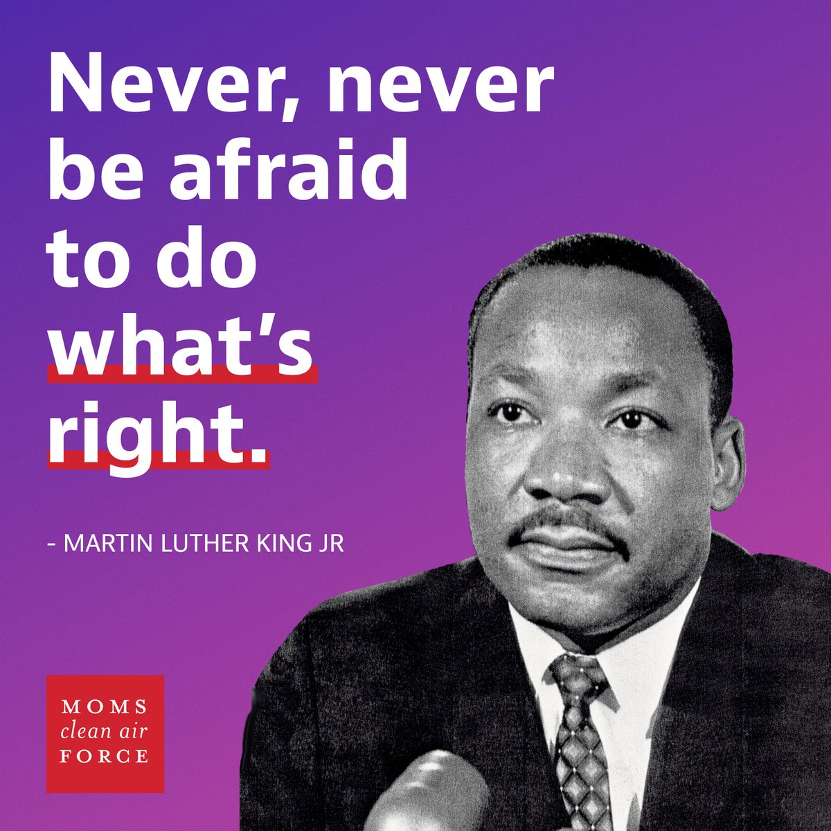 Never.

#MLKDay #MLK #MLKDay2022