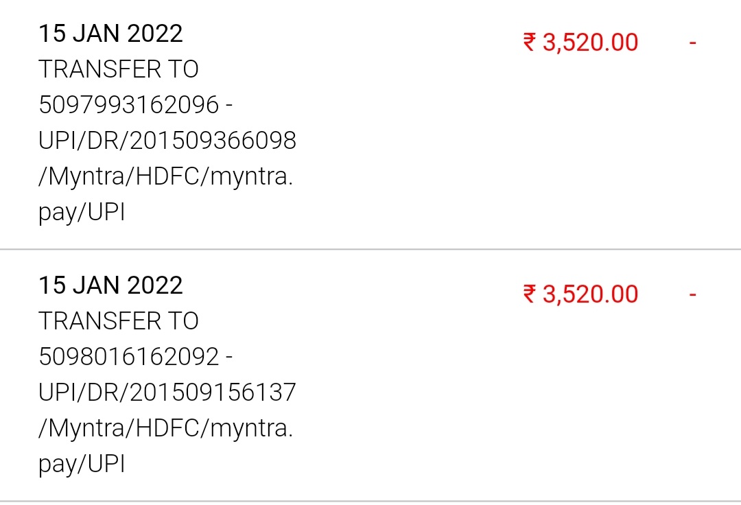 fall_but_fly's tweet photo. @MyntraSupport 
Myntra - Agh!! I mean my money got debited twice and they have not initiated the refund. I've contacted the bank, Gpay customer service as well and they all have said that it was a successful transaction, the money was credited to the seller
Please refund my money https://t.co/Ui8zjwgi3y