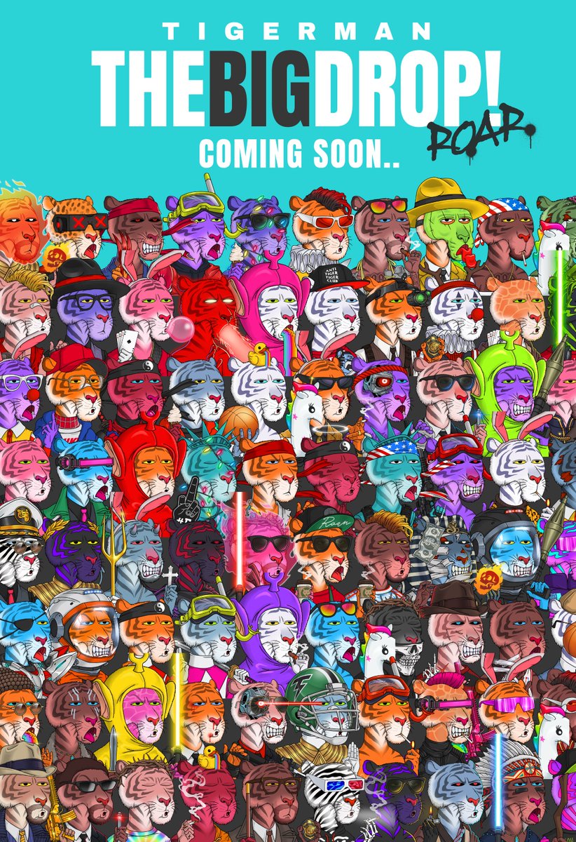 Here's a little sneak peak of the tigers I've been hand drawing for the Biggest Tigerman drop yet..

Community voted ✅

Dropping this Friday 👀

100 limited hand drawn TigermanNFTs ✏

#nfts #NFTCommunity #nftdrop