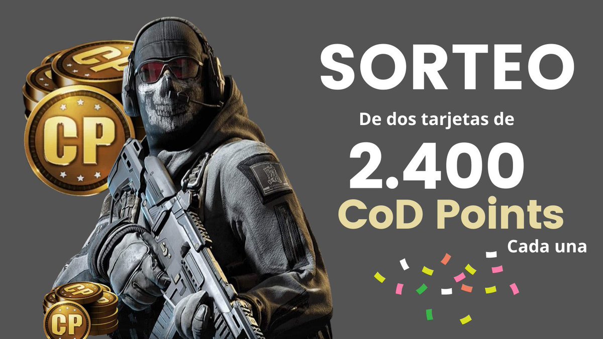 ¡Sorteo de 2 tarjetas de 2400 COD Points cada una!

Para participar solo dos pasos:

🔄 RT este tweet
✅ Seguir a <a href="/fastlovestudios/">Fastlove Studios</a>

⏰  Ganadores: 25 de Enero

¡Mucha suerte!