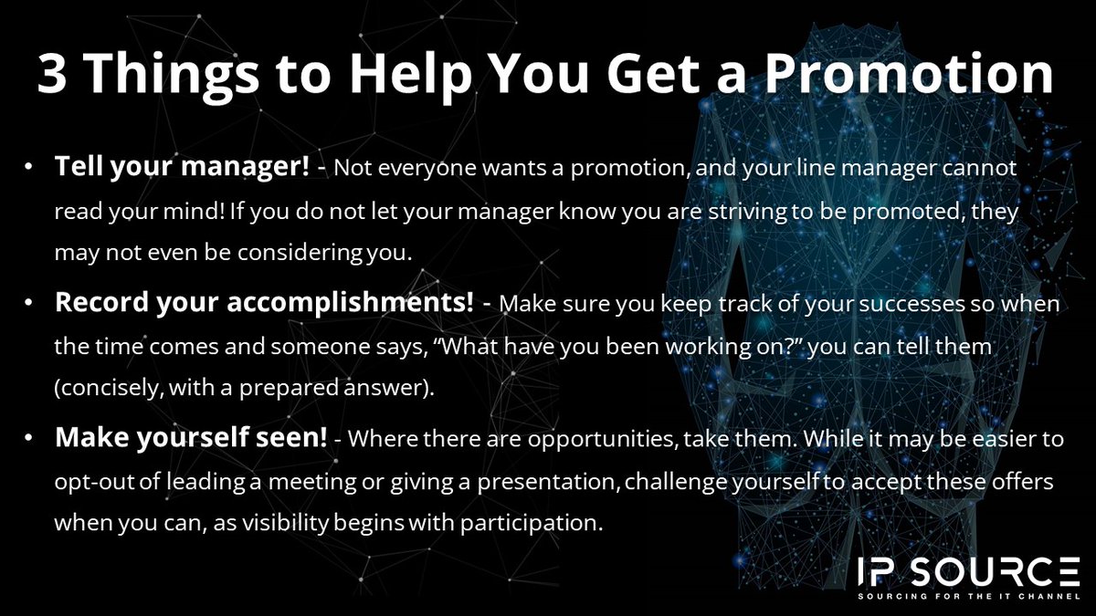 A few tips to help you progress in your current career. As the old adage says 'If you don't ask you don't get'! #itchannel #recruitment #promotion