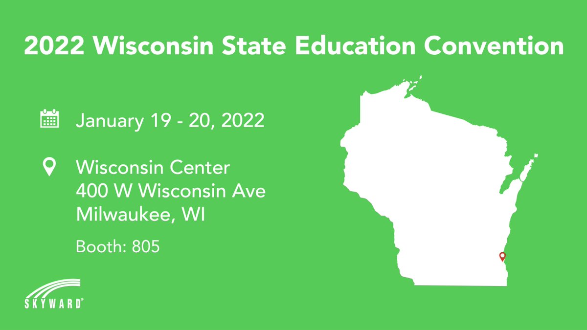 Skyward_Inc's tweet photo. Attending the 2022 Wisconsin State Education Convention? 

If so, stop by booth 805 to meet the Skyward Team and learn how your district can benefit from innovative #SIS and #ERP solutions (and don't forget to grab some lip balm). We'll see you there! 👋 https://t.co/ngXG1qwsVc