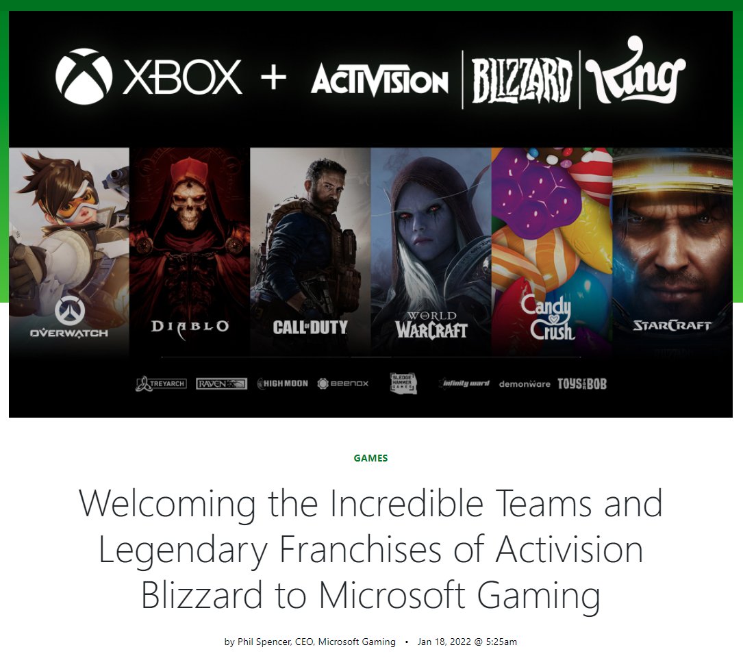 Microsoft just acquired Activision Blizzard, its largest takeover yet at an almost record-breaking $67.8 billion. 🤯