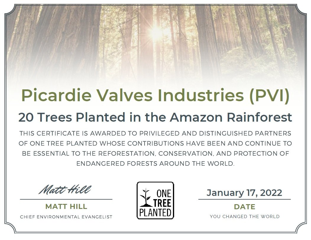“One tree planted for every new customer” is the new concept launched in January 2022 at PVI. PVI will plant a tree through its partner “One Tree Planted” for every new customer. As a result of this,we participate actively in reforestation projects around the world.
#madeinfrance