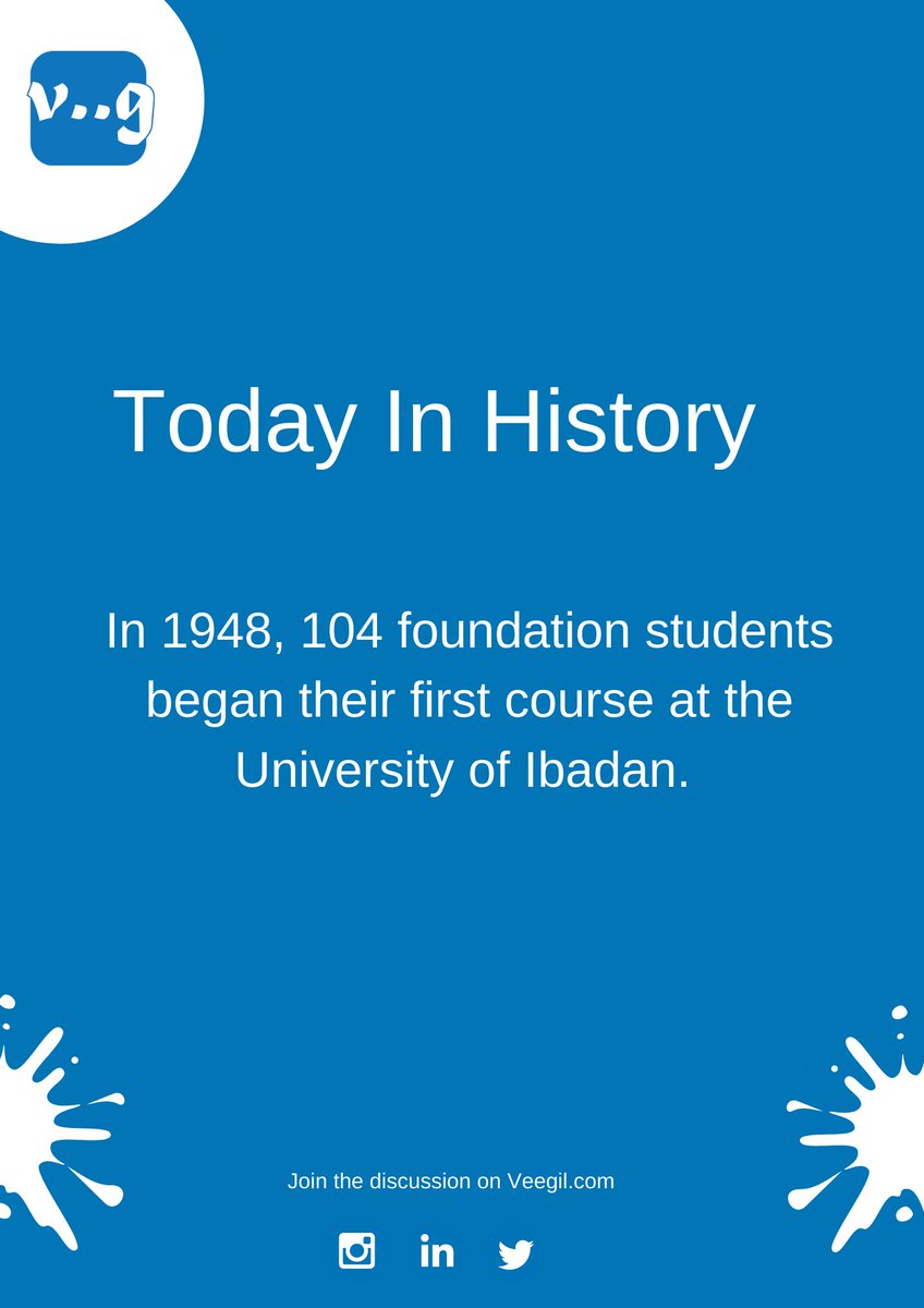VeegilMedia's tweet image. Follow the link for Today In History
veegil.com/topic/61e689c8…

#greatUI #universityofibadan #nigeria #education